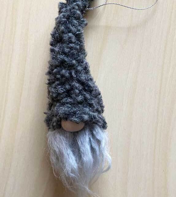 Tonttu koriste harmaa, 18cm