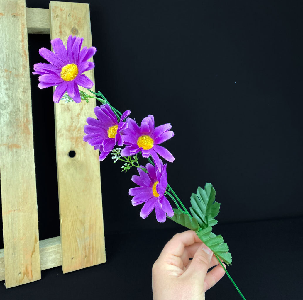 Päivänkakkara tekokukka, violetti
