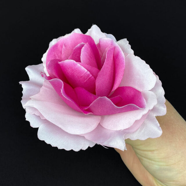 Ruusu tekokukkapää, pinkki/fuksia