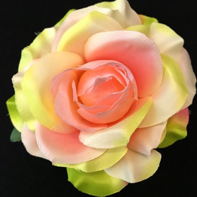 Ruusu tekokukkapää, vihreä/rosa