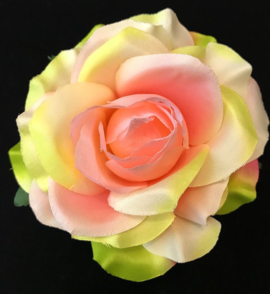 Ruusu tekokukkapää, vihreä/rosa