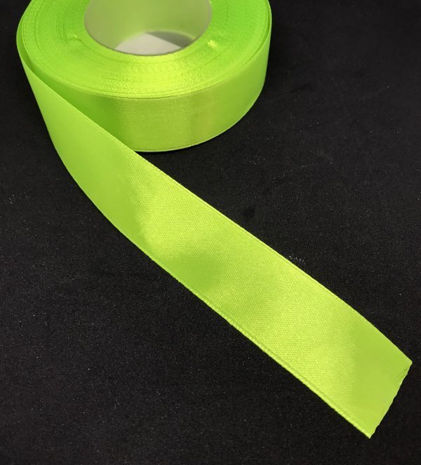 Satiininauha 25mm, apple green 5m