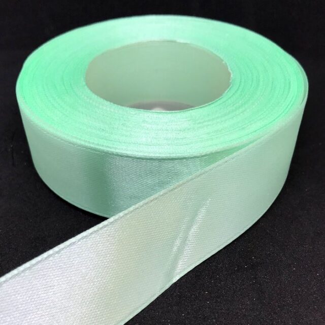 Satiininauha 25mm, babygreen 10m