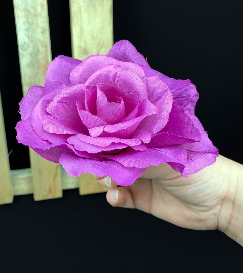 Pensasruusu tekokukkapää, purppura