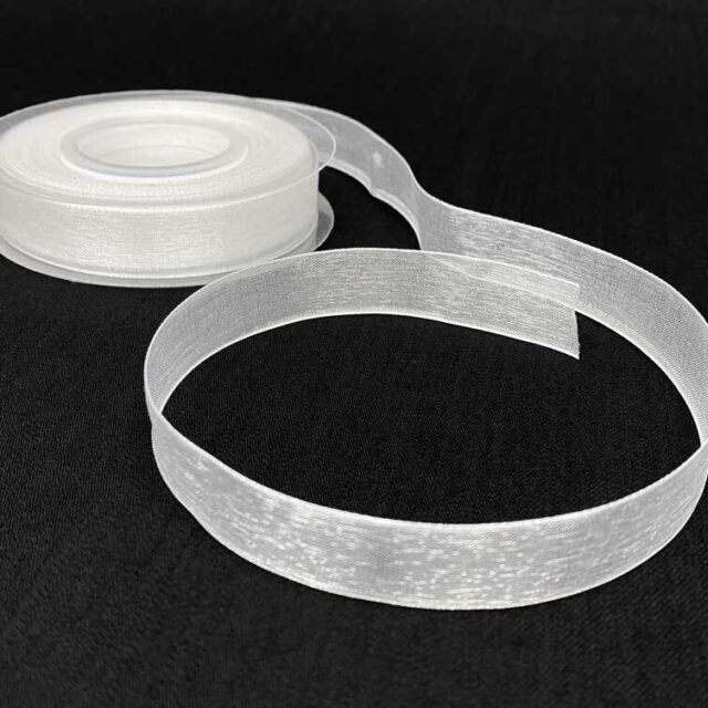 Organzanauha valkoinen 1,5cm/5m