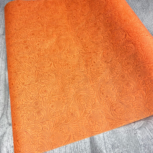 Oranssi kuitukangas kuvioitu, 50 x 50cm