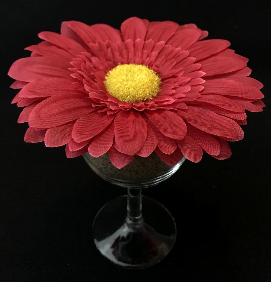 Gerbera tekokukkapää, viininpunainen