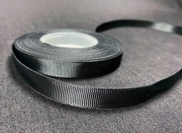 Grosgrain nauha 1,2cm/4m, musta