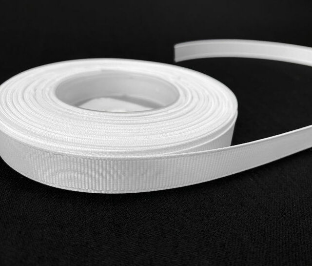 Grosgrain nauha 1,2cm/3m, valkoinen