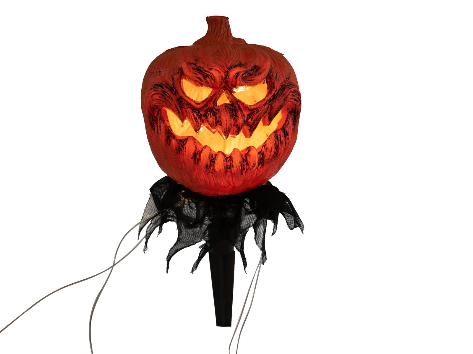 Halloween-kurpitsat maapiikeillä, 3 kpl, 39 cm - Image 3