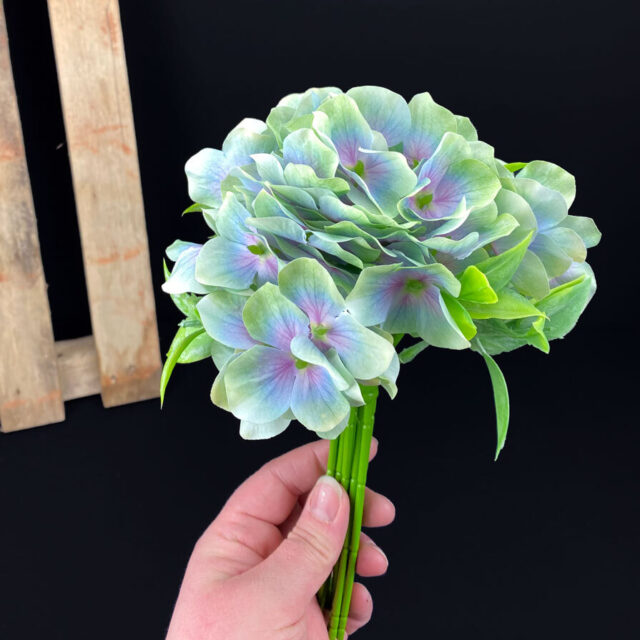 Hortensia tekokukkaoksa, vihreä/violetti