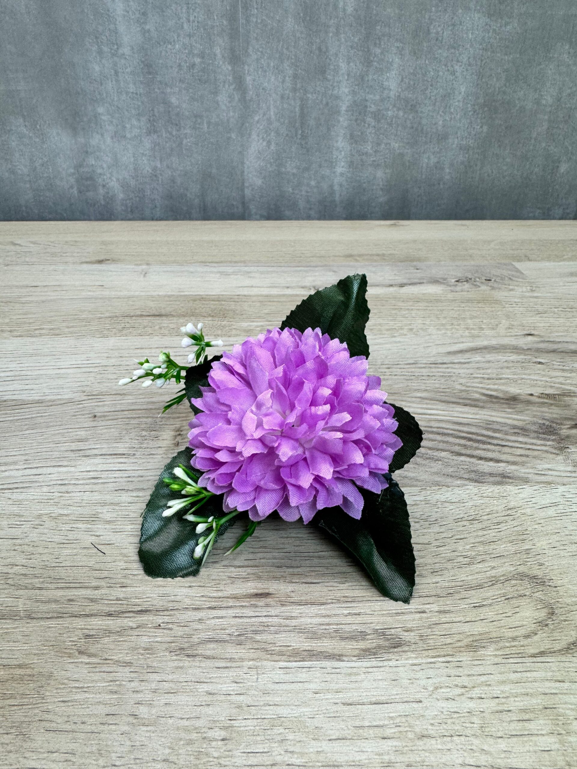 Asteri tekokukkapää lehdillä, vaaleanvioletti - Image 3