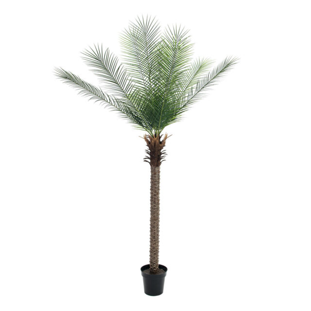 Vihreä feeniks-tekopalmu 220 cm puutarhurinruukussa