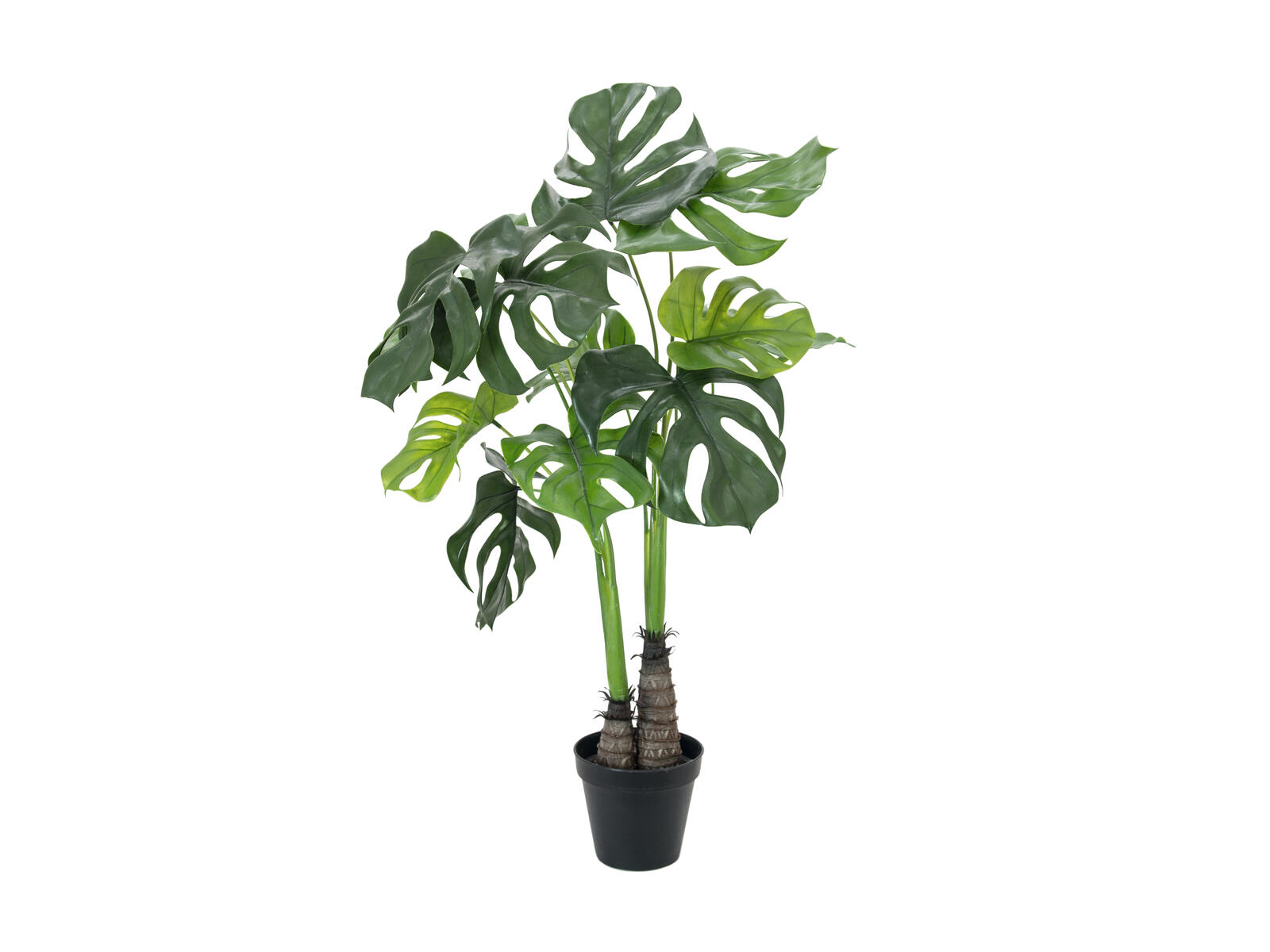Vihreä 90 cm tekomonstera perusruukussa