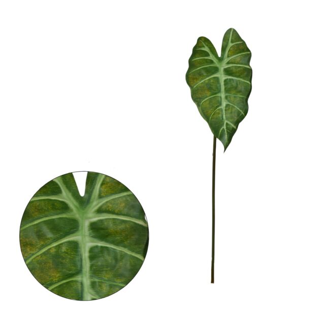 Vihreä alokasian tekolehti 60 cm