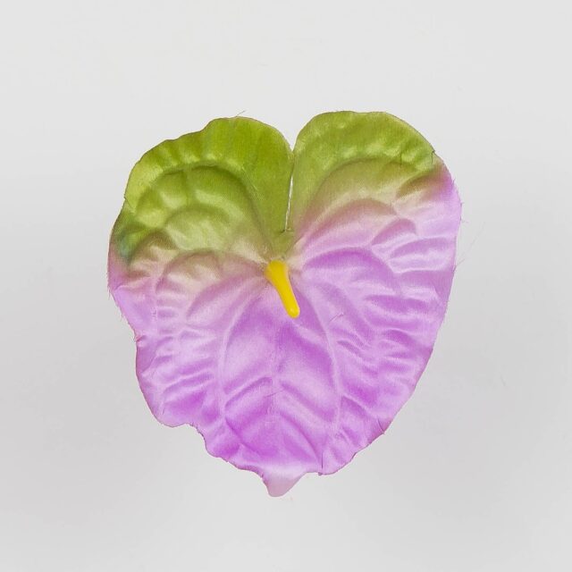 Violetti-vihreä anthurium-tekokukan kukkapää