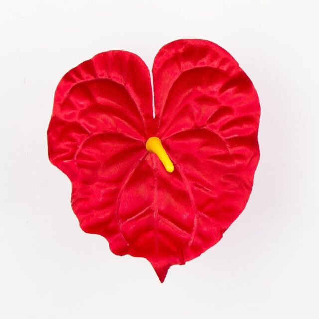 Punainen anthurium-tekokukan kukkapää