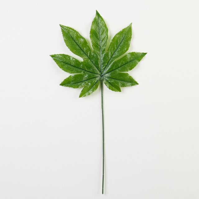 Vihreä aralia-tekokasvin lehti