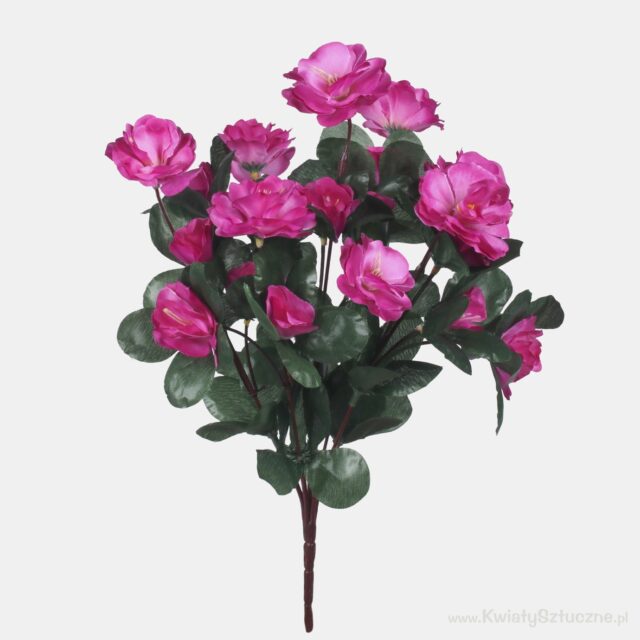 Violetti atsalea-tekokukkakimppu 33 cm