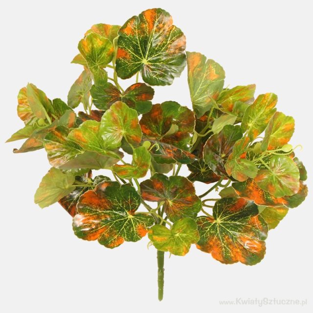 Vihreä-oranssi begonia-tekokasvi, 38 cm