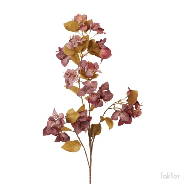 Ruskea ja vaaleanpunainen bougainvillea-tekokukka, 95 cm