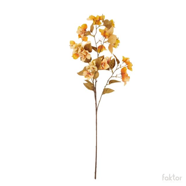 Vaaleankeltainen/oranssi bougainvillea-tekokukka, 95 cm