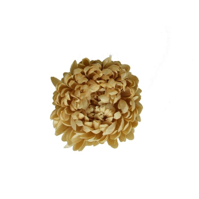 Vaaleanruskea krysanteemin tekokukkapää 14 cm