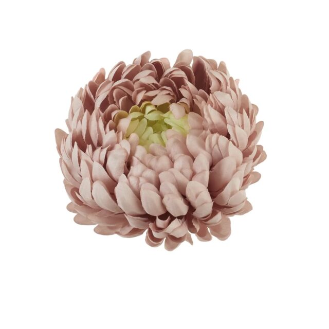Beige krysanteemin tekokukkapää, halkaisija 14 cm
