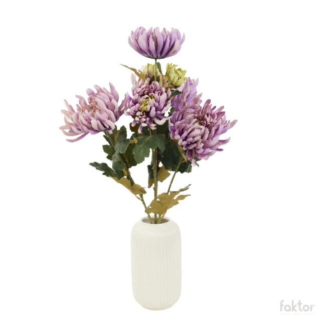 Violetti krysanteemi-tekokukkakimppu