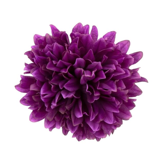 Violetti krysanteemin tekokukkapää, halkaisija 13 cm