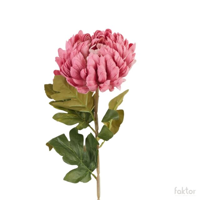 Vaaleanpunainen krysanteemi tekokukka, 75 cm