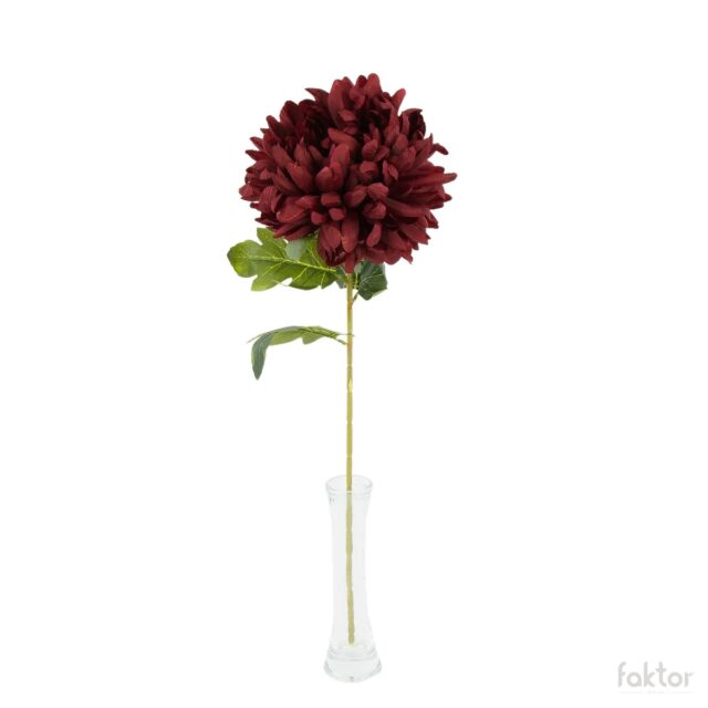 Burgundinpunainen tekokrysanteemi 78 cm