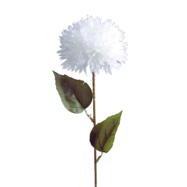 Valkoinen valkosipulin kukintoa muistuttava tekokukkaoksa, 53 cm