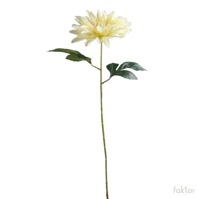 Vaniljan ja vaaleankeltainen daalia-tekokukka, 67 cm