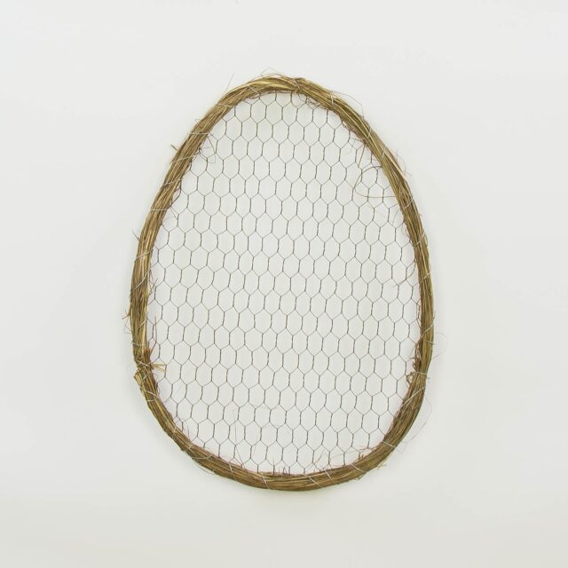 Ruskea munamuotoinen pääsiäiskoriste 40 cm