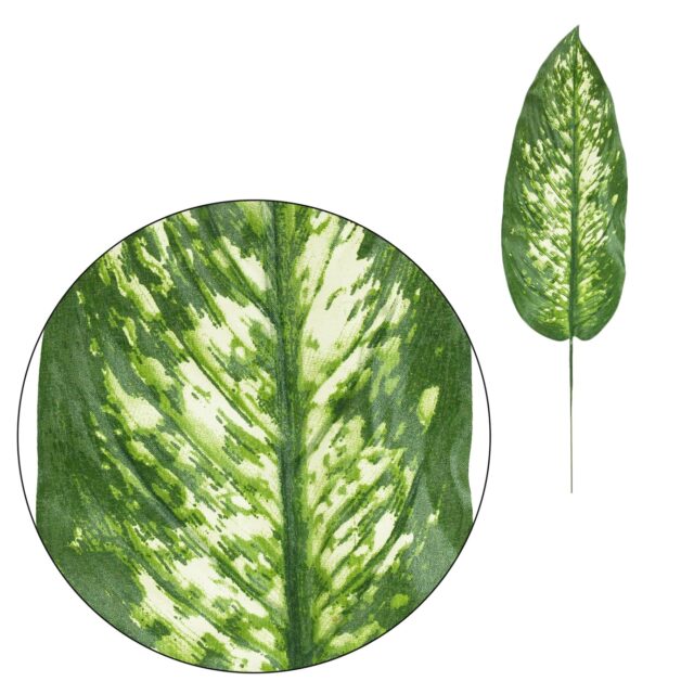 Vihreä dieffenbachia-tekolehti 52 cm