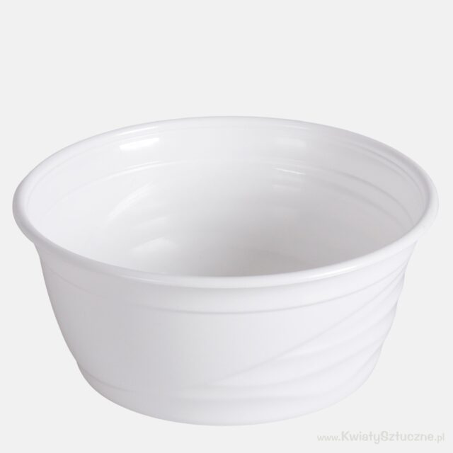 Valkoinen muovinen kukkaruukku 18 cm