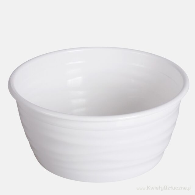 Valkoinen muovinen kasvikulho 23 cm