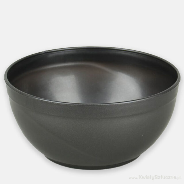 Grafiitinharmaa muovinen kulhoruukku 15 cm