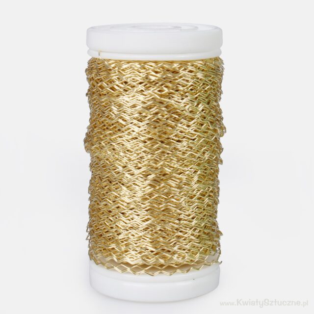 Kultainen solmittu messinkilanka rullassa 50 g