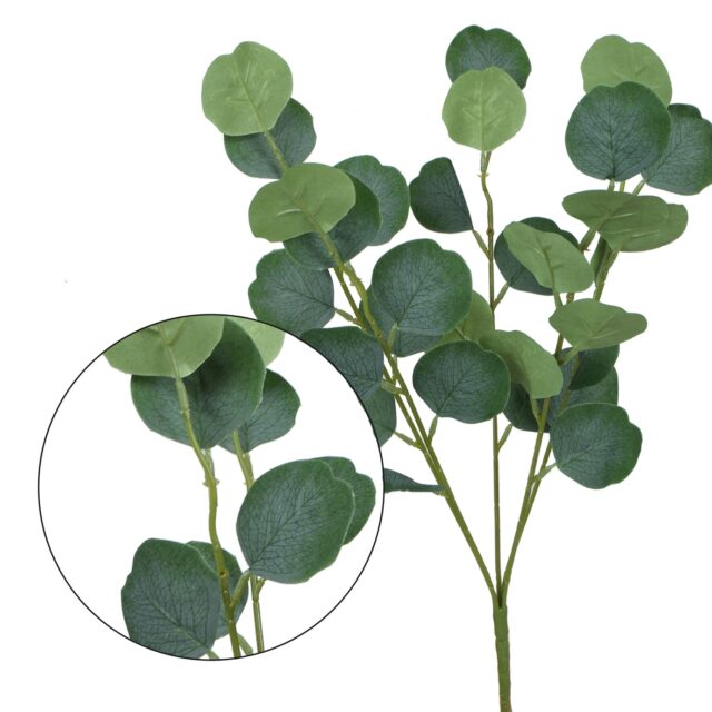 Sammalenvihreä eukalyptuksen lehtikimppu tekokasvi 50 cm