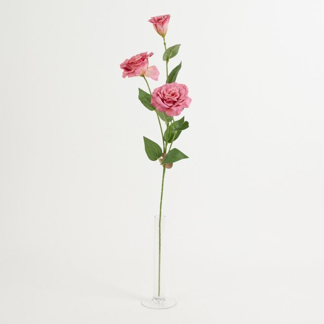 Vaaleanpunainen eustoma-tekokukkaoksa