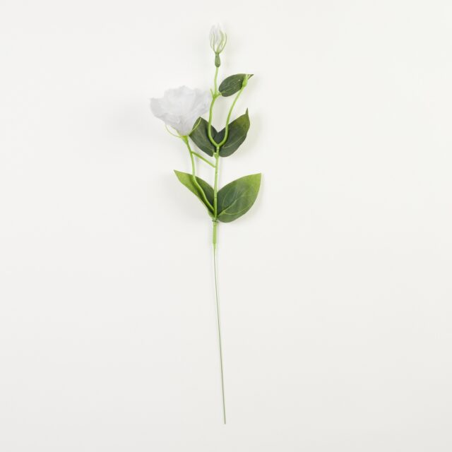 Valkoinen eustoma-tekokukkaoksa
