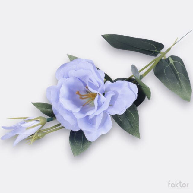 Sininen eustoma-tekokukka varrella, 44 cm