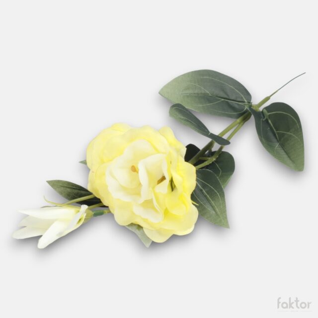 Keltainen lisianthus-tekokukka 44 cm