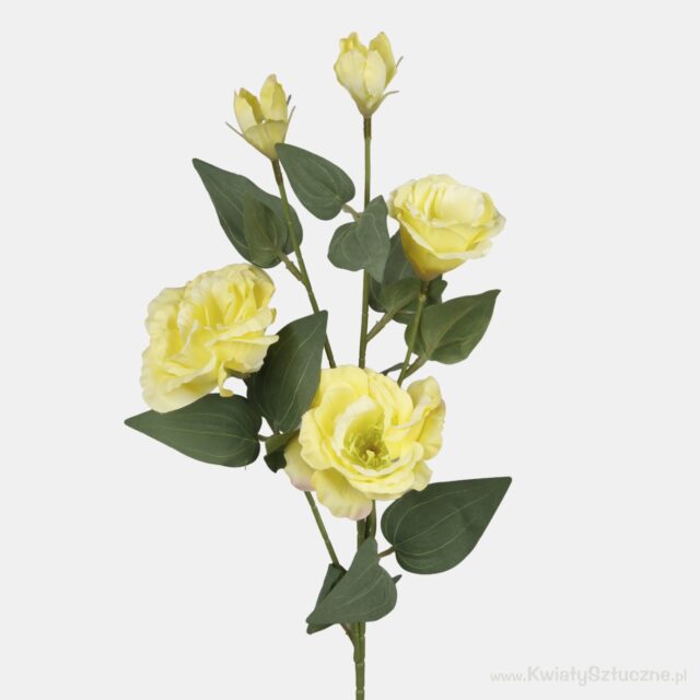 Keltainen lisianthus-tekokukka, 70 cm