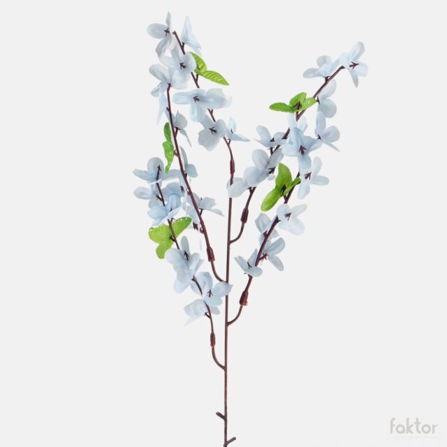 Vaaleansininen forsythian tekokukkaoksa 52 cm