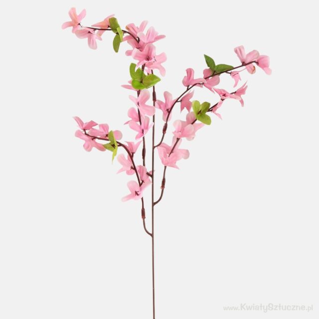 Vaaleanpunainen forsythian tekokukkaoksa 52 cm
