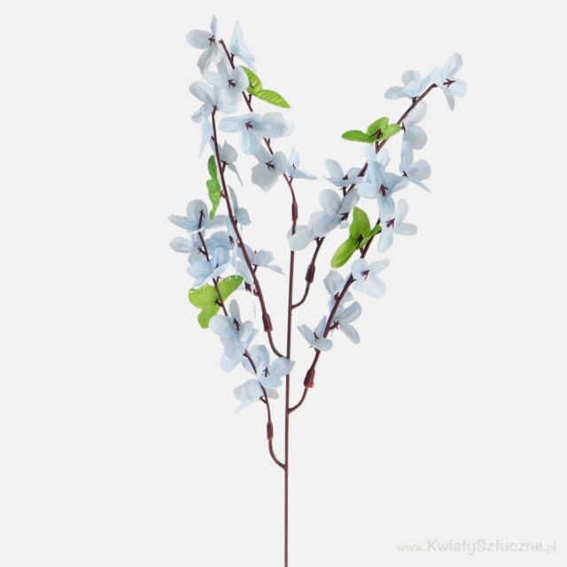 Vaaleansininen forsythian tekokukkaoksa 51 cm