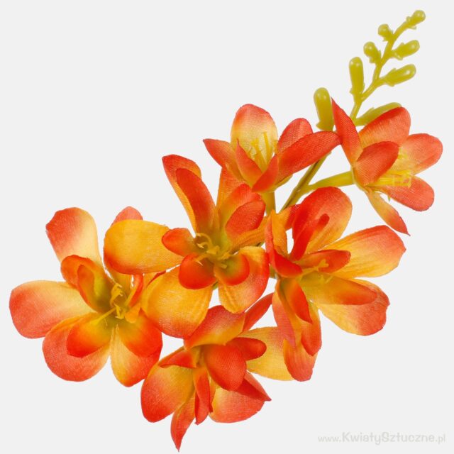 Oranssi satiinifreesia-tekokukka, 20 cm